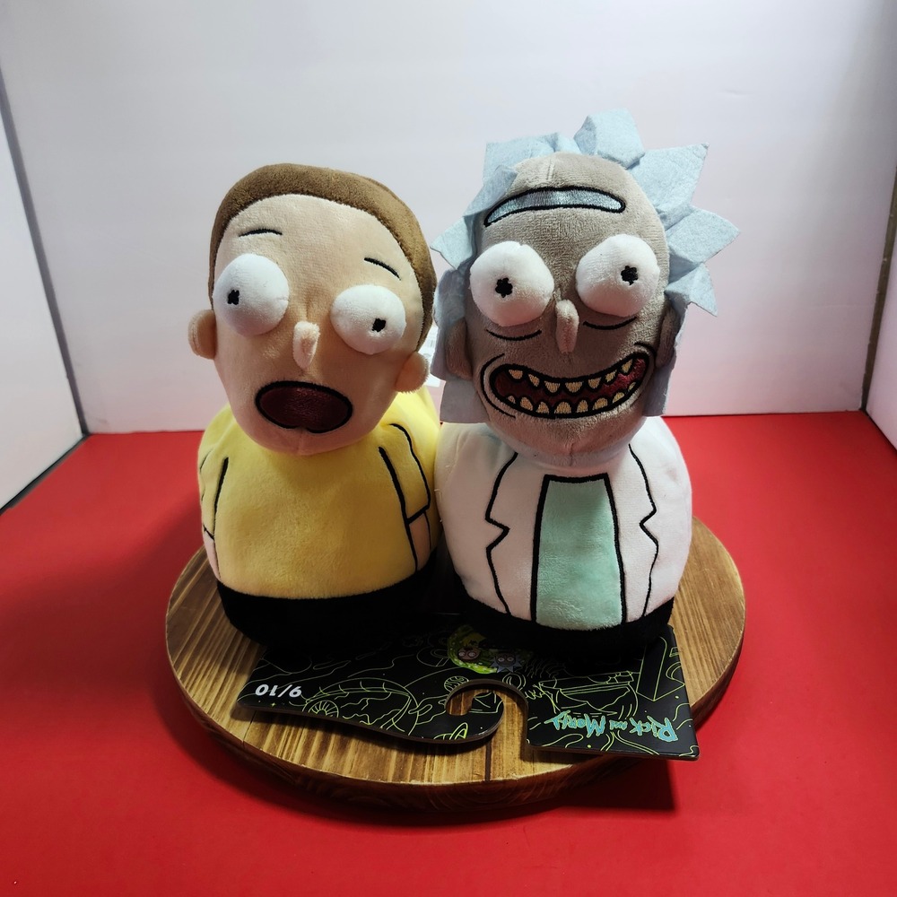 Rick and Morty Plush Slippers Ground Up Adult Swim Character House Shoes‎ New